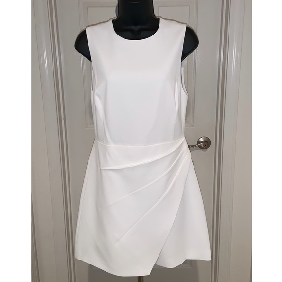 Alice & Olivia Asymmetrical White Wrap Dress—NWT - Picture 7 of 16